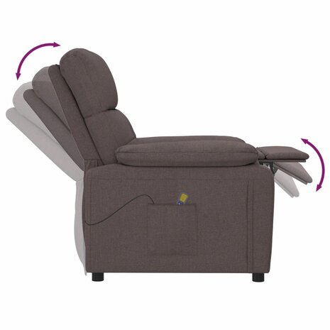 Massagestoel stof donkerbruin 7