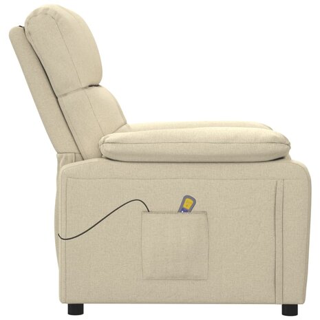 Massagestoel stof crèmekleurig 4