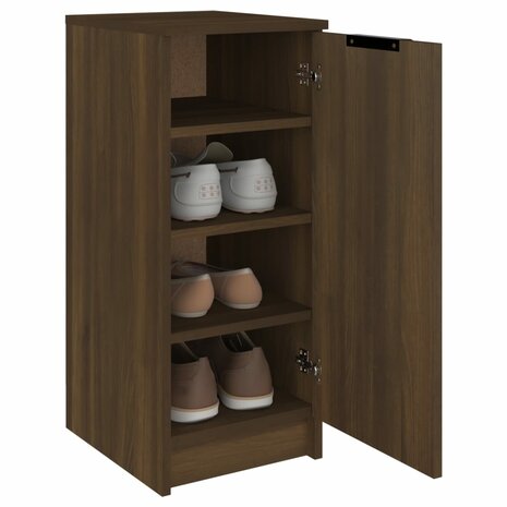 Schoenenkast 30x35x70 cm bewerkt hout bruin eikenkleur 4