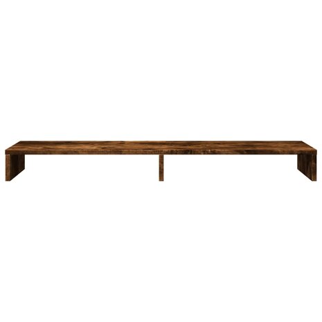 Monitorstandaard 100x27x10 cm bewerkt hout gerookt eikenkleurig 4