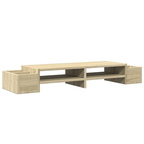 Monitorstandaard opbergruimte 100x27x15 cm hout sonoma eiken 2