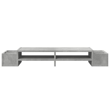 Monitorstandaard met opbergruimte 100x27x15 cm hout betongrijs 4