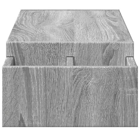 Monitorstandaard opbergruimte 100x27x15 cm hout grijs sonoma 5