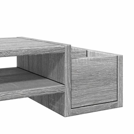 Monitorstandaard opbergruimte 100x27x15 cm hout grijs sonoma 7