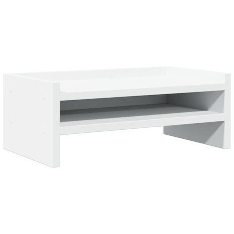 Monitorstandaard 42x24x16 cm bewerkt hout wit 2