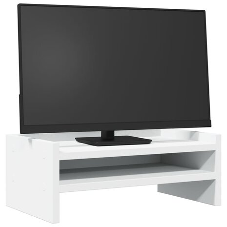 Monitorstandaard 42x24x16 cm bewerkt hout wit 3