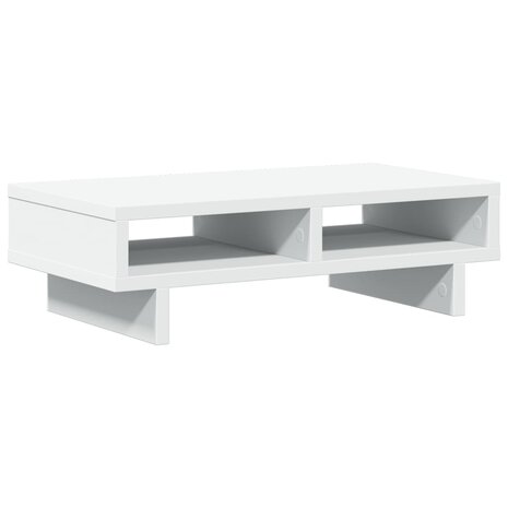 Monitorstandaard 50x27x15 cm bewerkt hout wit 2
