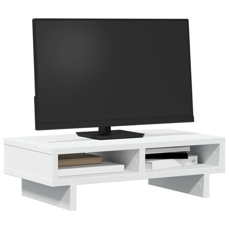 Monitorstandaard 50x27x15 cm bewerkt hout wit 3