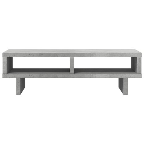 Monitorstandaard 50x27x15 cm bewerkt hout betongrijs 4