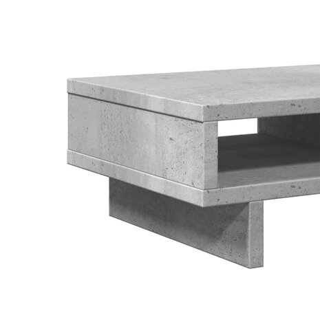 Monitorstandaard 50x27x15 cm bewerkt hout betongrijs 7