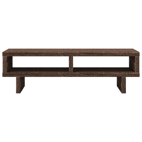 Monitorstandaard 50x27x15 cm bewerkt hout bruin eikenkleurig 4