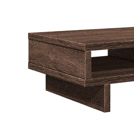 Monitorstandaard 50x27x15 cm bewerkt hout bruin eikenkleurig 7