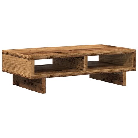 Monitorstandaard 50x27x15 cm bewerkt hout oud houtkleurig 6
