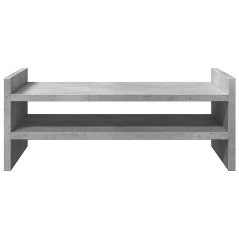 Monitorstandaard 50x27x20 cm bewerkt hout betongrijs 4