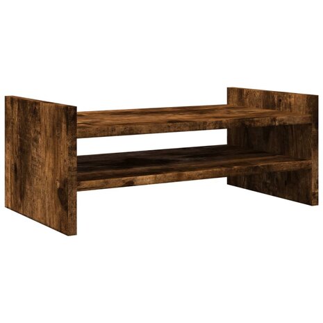 Monitorstandaard 50x27x20 cm bewerkt hout gerookt eikenkleurig 2