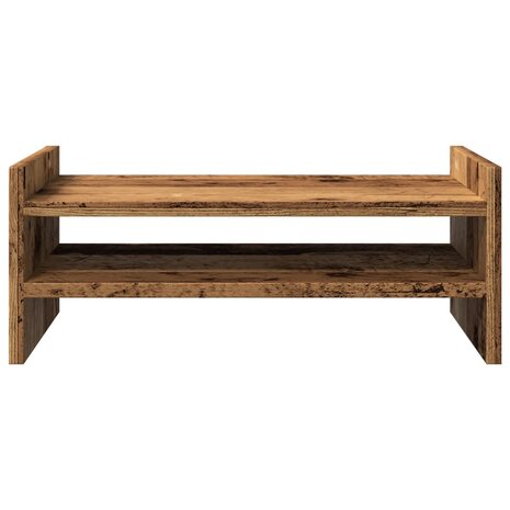 Monitorstandaard 50x27x20 cm bewerkt hout oud houtkleurig 4