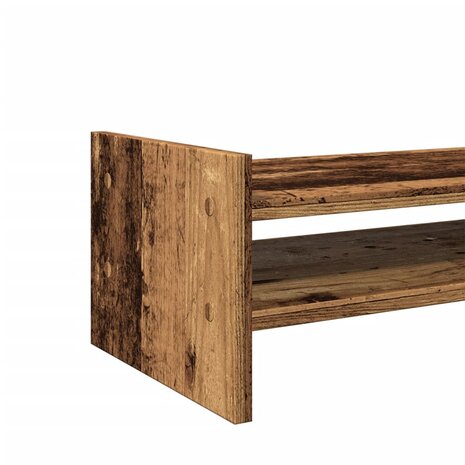 Monitorstandaard 50x27x20 cm bewerkt hout oud houtkleurig 7