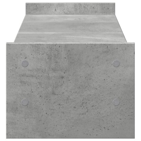 Monitorstandaard 100x27x20 cm bewerkt hout betongrijs 5