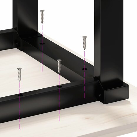 Salontafelpoten O-frame 60x50x38 cm staal 8
