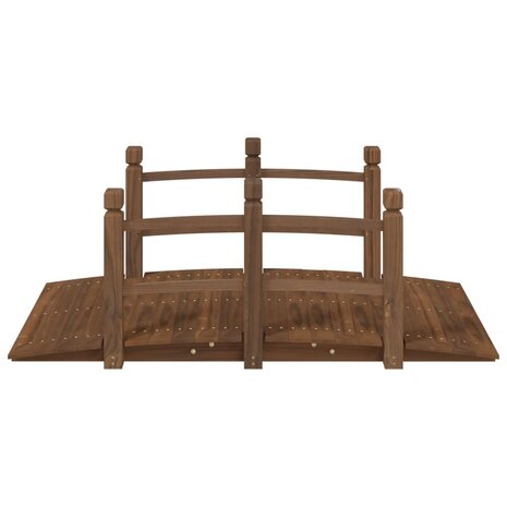 Tuinbrug met leuningen 150x67x56 cm massief vurenhout 3