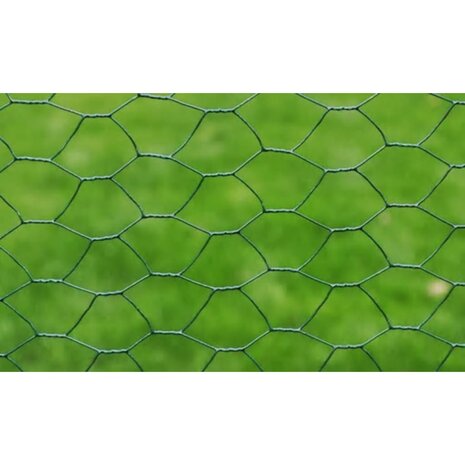 Kippengaas 25x0,5 m met PVC coating groen 3