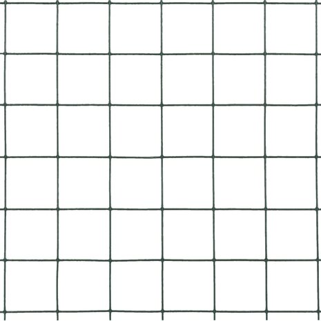 Kippengaas 10x0,5 m staal met PVC coating groen 4