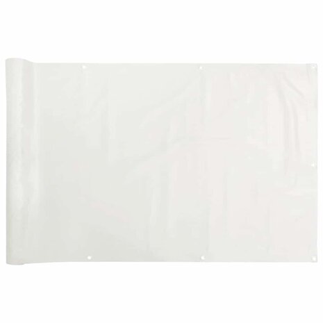 Balkonscherm 500x75 cm PVC wit 2