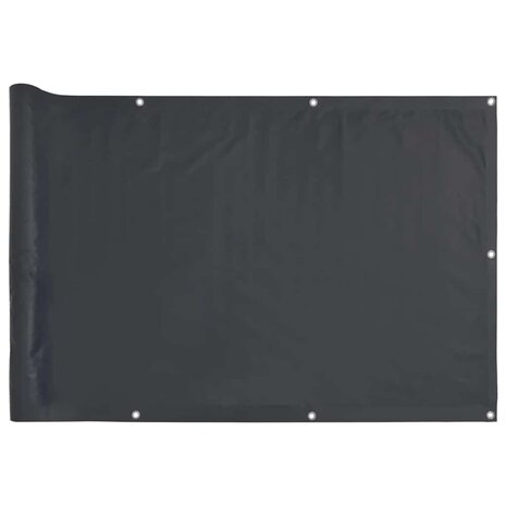 Balkonscherm 300x90 cm PVC antracietkleurig 2