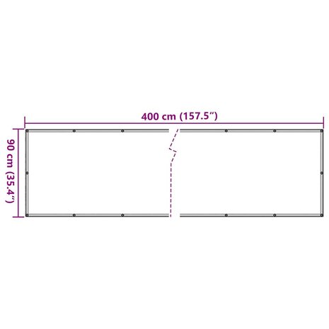 Balkonscherm 400x90 cm PVC grijs 6