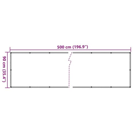 Balkonscherm 500x90 cm PVC grijs 6