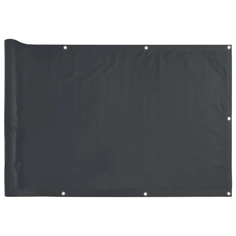 Balkonscherm 500x120 cm PVC antracietkleurig 2