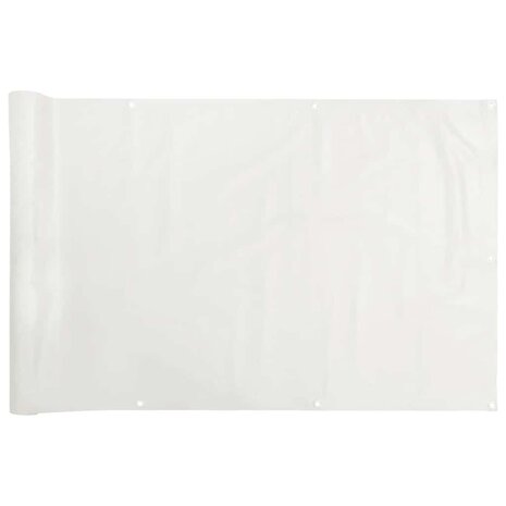 Balkonscherm 300x120 cm PVC wit 2