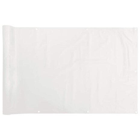 Balkonscherm 400x120 cm PVC wit 2