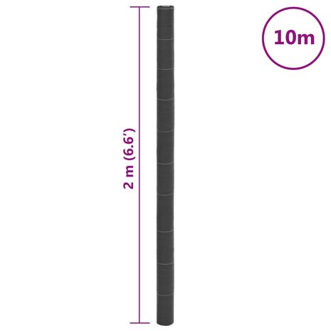 Worteldoek 2x10 m polypropeen zwart 8