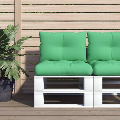 Palletkussens 2 st stof groen 1