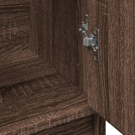 Wastafelkast 63x29x55 cm bewerkt hout bruin eikenkleurigig 9