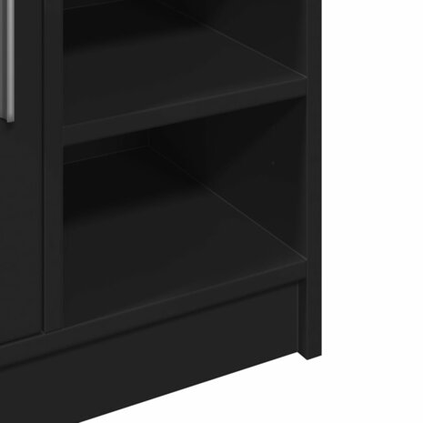 Wastafelkast 63x29x55 cm bewerkt hout zwart 9