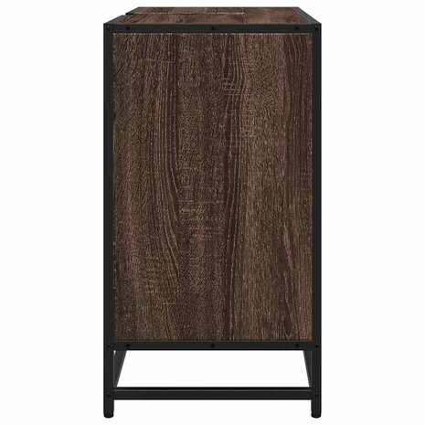 Wastafelkast 65x33x60 cm bewerkt hout bruin eikenkleur 6