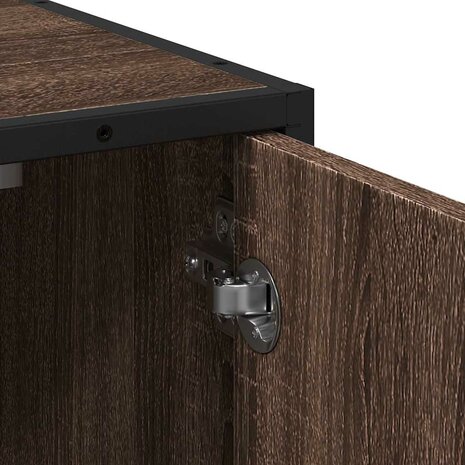 Wastafelkast 65x33x60 cm bewerkt hout bruin eikenkleur 9