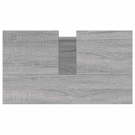 Badkamerkast 58x33x60 cm bewerkt hout grijs sonoma eikenkleurig 8