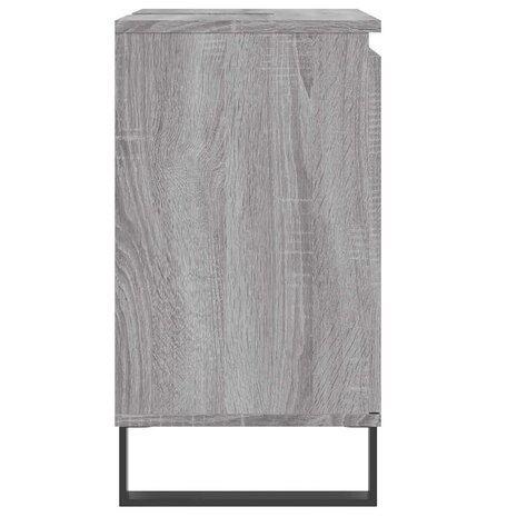 Badkamerkast 58x33x60 cm bewerkt hout grijs sonoma eikenkleurig 6
