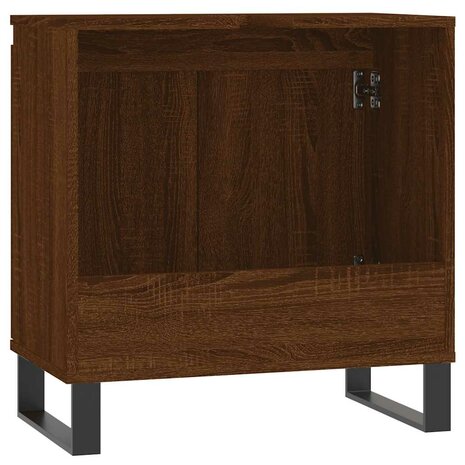 Badkamerkast 58x33x60 cm bewerkt hout bruin eikenkleur 7
