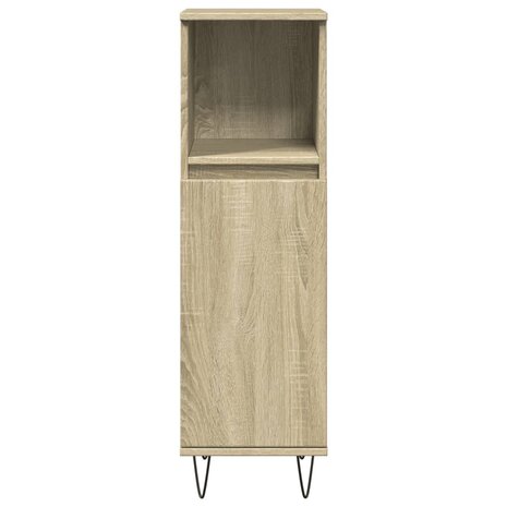 Badkamerkast 30x30x100 cm bewerkt hout sonoma eikenkleurig 4