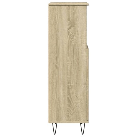 Badkamerkast 30x30x100 cm bewerkt hout sonoma eikenkleurig 5