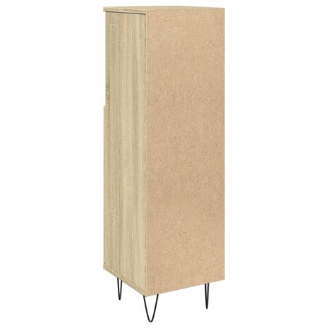 Badkamerkast 30x30x100 cm bewerkt hout sonoma eikenkleurig 6