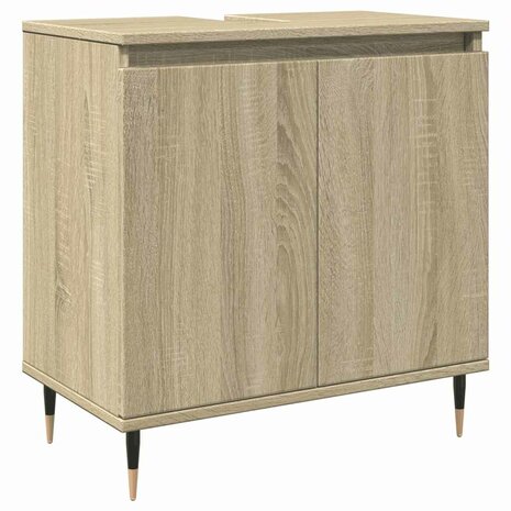 Badkamerkast 58x33x60 cm bewerkt hout sonoma eikenkleurig 2
