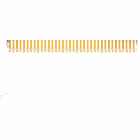Luifel automatisch met LED en windsensor 600x350 cm geel en wit 4