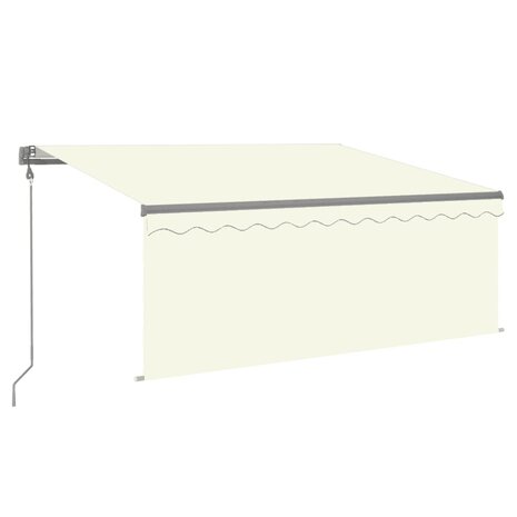 Luifel automatisch met rolgordijn LED windsensor 3x2,5 m crème   2