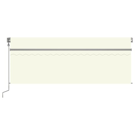 Luifel automatisch met rolgordijn LED windsensor 4x3 m crème   3