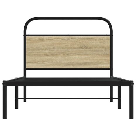 Bedframe zonder matras bewerkt hout sonoma eikenkleur 100x200cm 4
